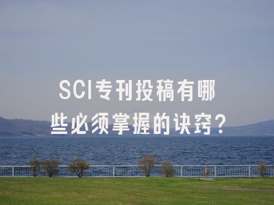 SCI专刊投稿有哪些必须掌握的诀窍？