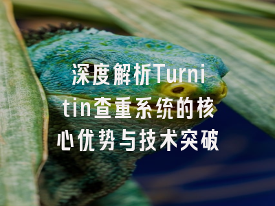 深度解析Turnitin查重系统的核心优势与技术突破
