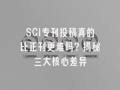 SCI专刊投稿真的比正刊更难吗？揭秘三大核心差异