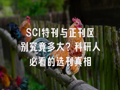SCI特刊与正刊区别究竟多大？科研人必看的选刊真相