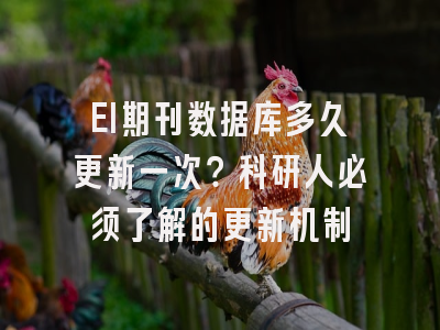 EI期刊数据库多久更新一次？科研人必须了解的更新机制