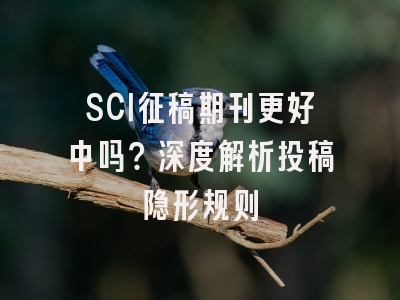 SCI征稿期刊更好中吗？深度解析投稿隐形规则