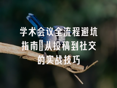 学术会议全流程避坑指南：从投稿到社交的实战技巧