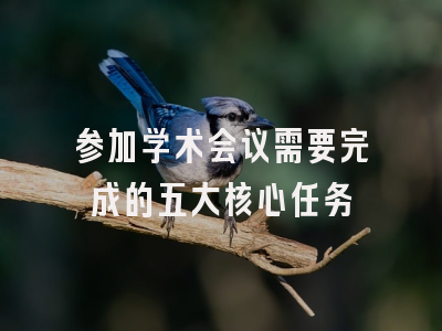 参加学术会议需要完成的五大核心任务