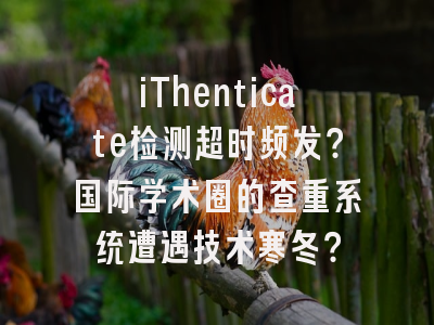 iThenticate检测超时频发？国际学术圈的查重系统遭遇技术寒冬？