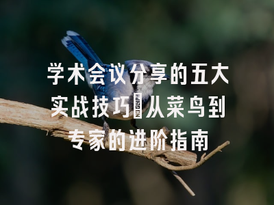 学术会议分享的五大实战技巧：从菜鸟到专家的进阶指南