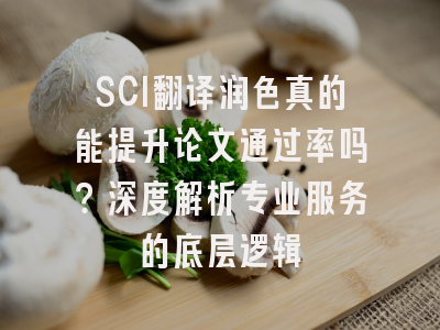 SCI翻译润色真的能提升论文通过率吗？深度解析专业服务的底层逻辑