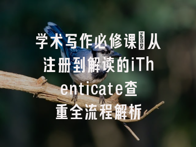 学术写作必修课：从注册到解读的iThenticate查重全流程解析