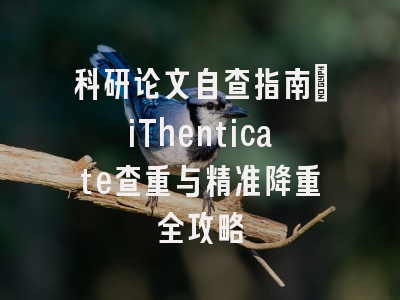 科研论文自查指南：iThenticate查重与精准降重全攻略