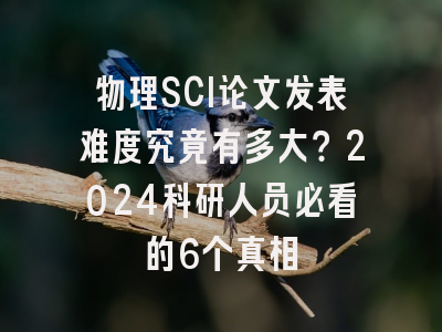 物理SCI论文发表难度究竟有多大？2024科研人员必看的6个真相