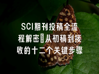 SCI期刊投稿全流程解密：从初稿到接收的十二个关键步骤