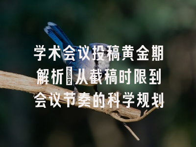 学术会议投稿黄金期解析：从截稿时限到会议节奏的科学规划