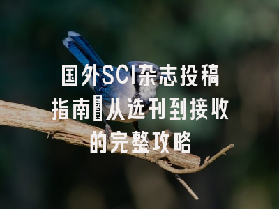 国外SCI杂志投稿指南：从选刊到接收的完整攻略