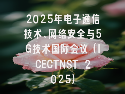 2025年电子通信技术、网络安全与5G技术国际会议（ICECTNST 2025）