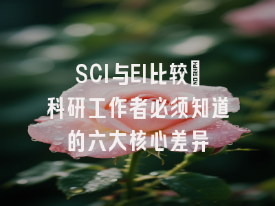 SCI与EI比较：科研工作者必须知道的六大核心差异