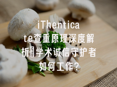 iThenticate查重原理深度解析：学术诚信守护者如何工作？