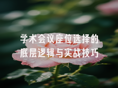 学术会议座位选择的底层逻辑与实战技巧