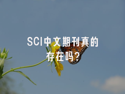 SCI中文期刊真的存在吗？