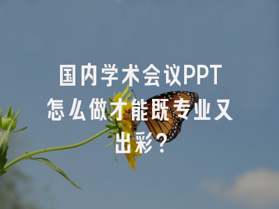 国内学术会议PPT怎么做才能既专业又出彩？
