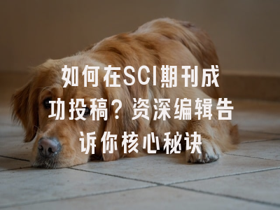 如何在SCI期刊成功投稿？资深编辑告诉你核心秘诀