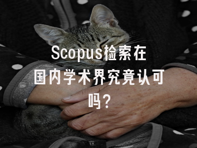 Scopus检索在国内学术界究竟认可吗？