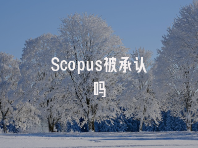 Scopus被承认吗