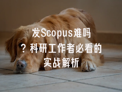 发Scopus难吗？科研工作者必看的实战解析
