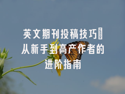英文期刊投稿技巧：从新手到高产作者的进阶指南