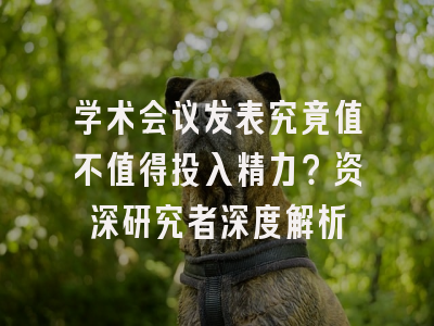 学术会议发表究竟值不值得投入精力？资深研究者深度解析