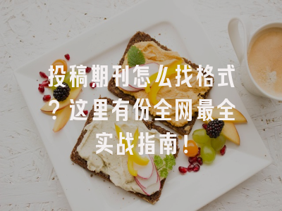 投稿期刊怎么找格式？这里有份全网最全实战指南！