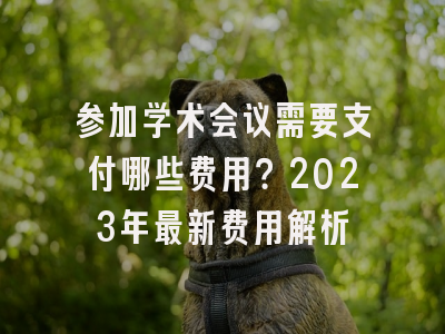 参加学术会议需要支付哪些费用？2023年最新费用解析