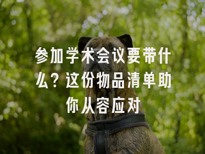 参加学术会议要带什么？这份物品清单助你从容应对
