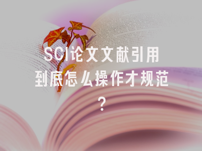 SCI论文文献引用到底怎么操作才规范？