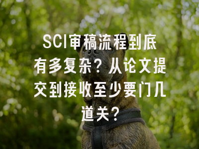 SCI审稿流程到底有多复杂？从论文提交到接收至少要闯几道关？