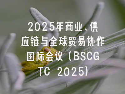 2025年商业、供应链与全球贸易协作国际会议（BSCGTC 2025）