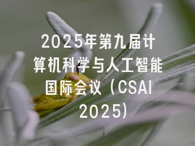 2025年第九届计算机科学与人工智能国际会议（CSAI 2025）