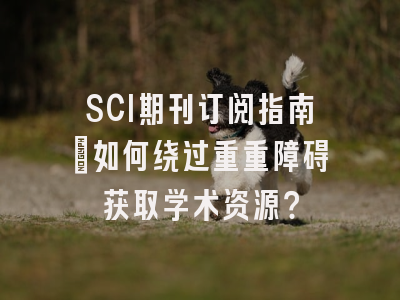 SCI期刊订阅指南：如何绕过重重障碍获取学术资源？
