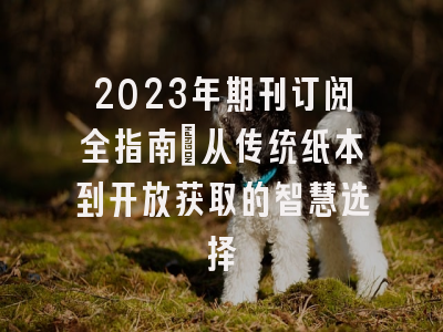 2023年期刊订阅全指南：从传统纸本到开放获取的智慧选择