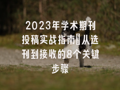 2023年学术期刊投稿实战指南：从选刊到接收的8个关键步骤