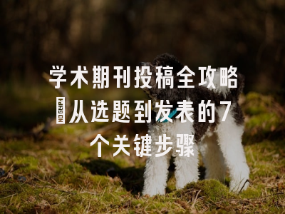 学术期刊投稿全攻略：从选题到发表的7个关键步骤