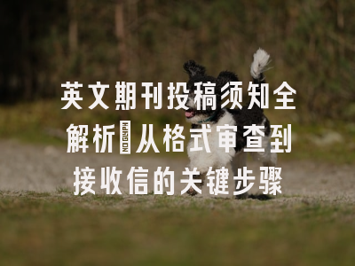 英文期刊投稿须知全解析：从格式审查到接收信的关键步骤