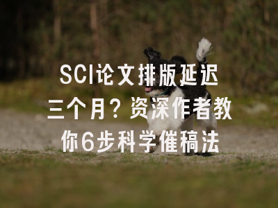 SCI论文排版延迟三个月？资深作者教你6步科学催稿法