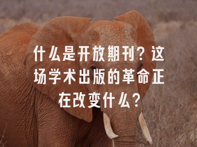 什么是开放期刊？这场学术出版的革命正在改变什么？