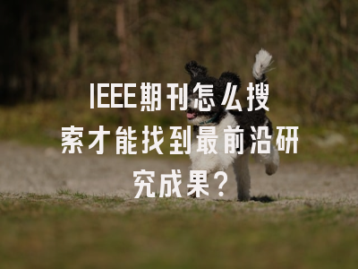 IEEE期刊怎么搜索才能找到最前沿研究成果？