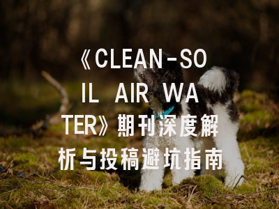《CLEAN-SOIL AIR WATER》期刊深度解析与投稿避坑指南