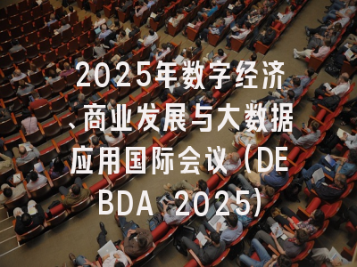 2025年数字经济、商业发展与大数据应用国际会议（DEBDA 2025）