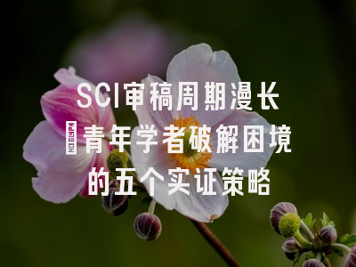 SCI审稿周期漫长：青年学者破解困境的五个实证策略