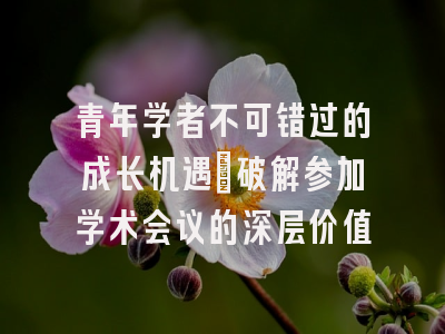 青年学者不可错过的成长机遇：破解参加学术会议的深层价值
