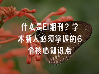 什么是EI期刊？学术新人必须掌握的6个核心知识点