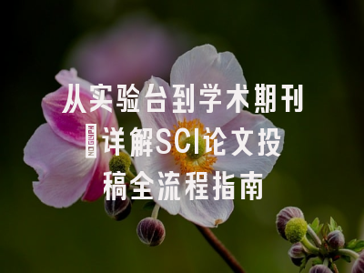 从实验台到学术期刊：详解SCI论文投稿全流程指南